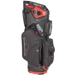 Sun Mountain Boom Cart Bag 14 Sun Mountain Boom Cart Bag -Callaway Irons Golf Shop sun mountain 2023 boom cart bag black red back itempicture