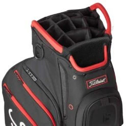 Titleist Cart 15 Cart Bag 15 Titleist Cart 15 Cart Bag -Callaway Irons Golf Shop titleist 2022 cart 15 cart bag black black red top itempicture 1
